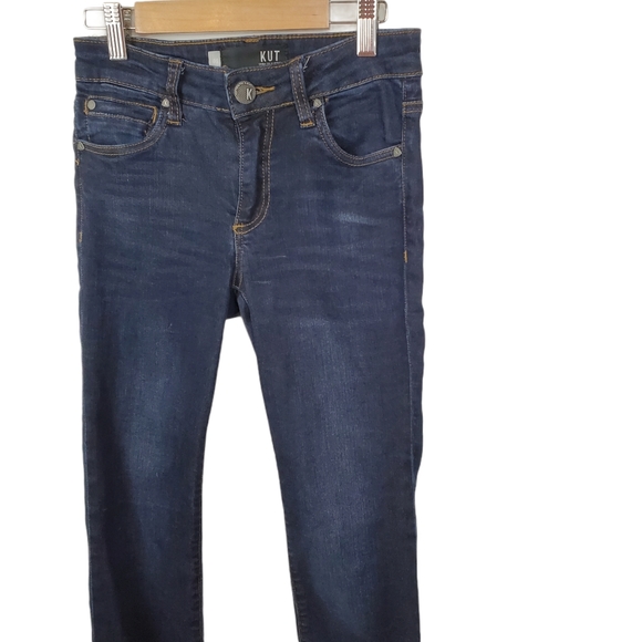 KUT FROM THE KLOTH | CONNIE ANKLE STEP HEM DARK WASH DENIM BLUE SKINNY JEANS 00 - Picture 4 of 17